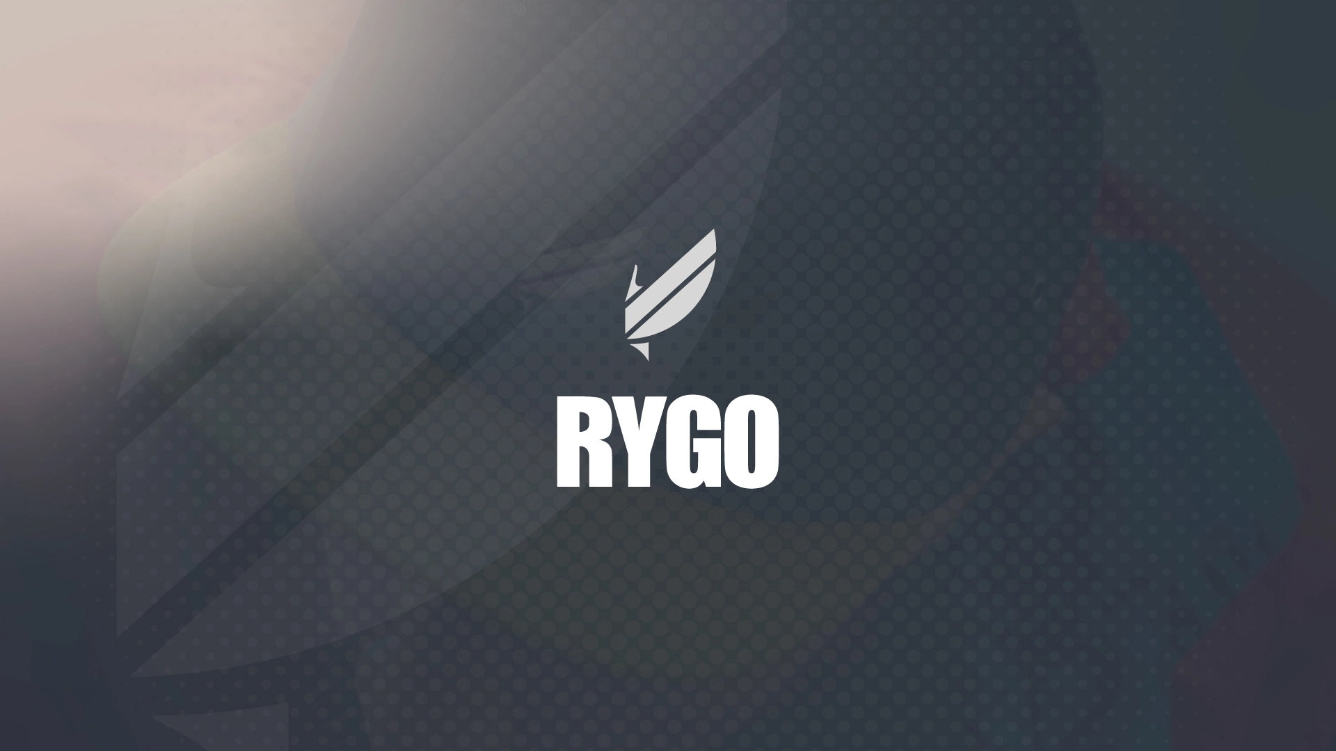 Logo de la marca Rygo Urban Brand sobre fondo azul