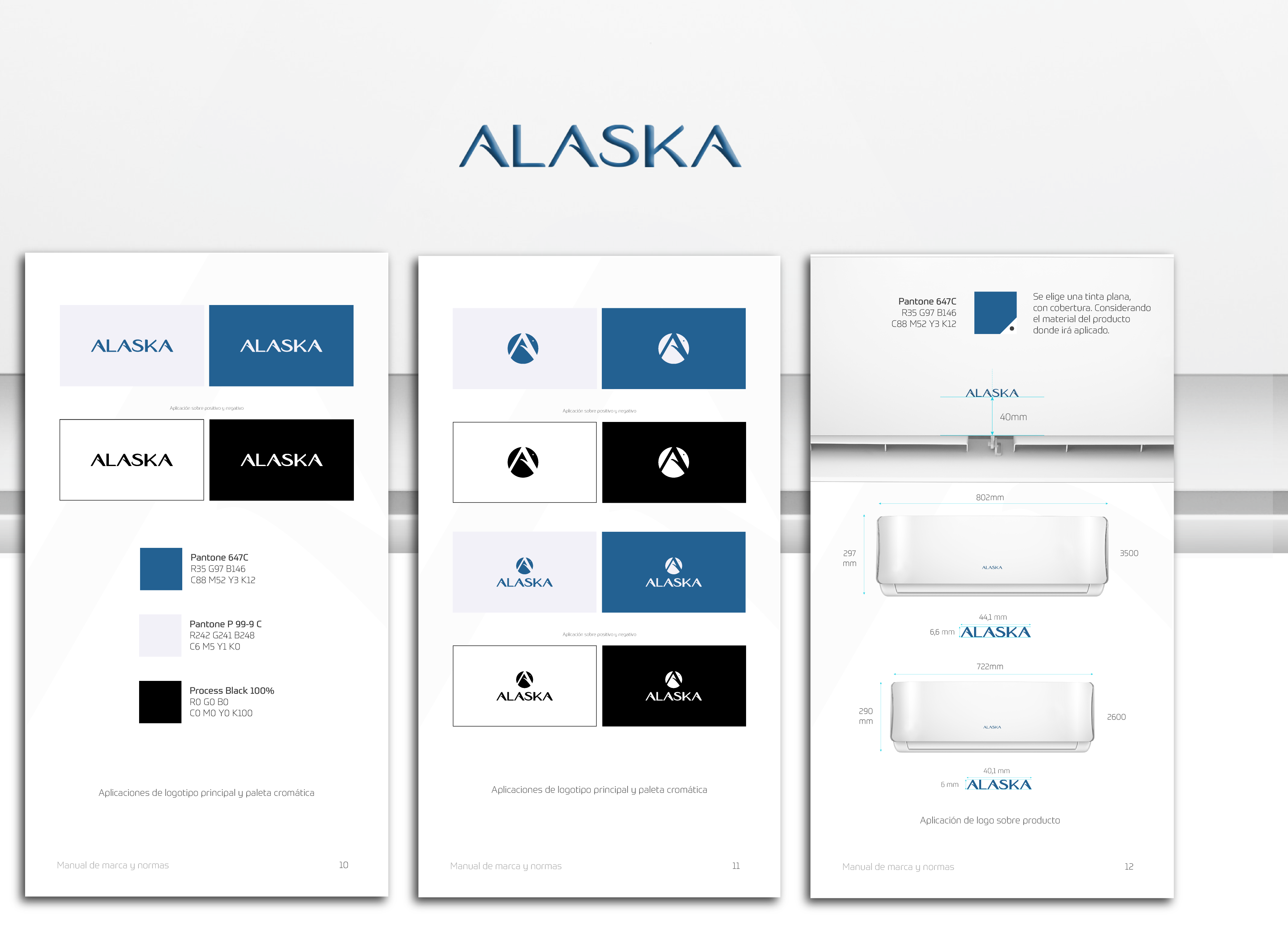 muestra de aplicaciones de la marca Alaska